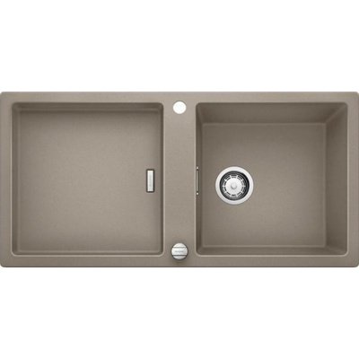 Мийка для кухні прямокутна BLANCO Adon XL 6S SILGRANIT врізна з клапаном-автоматом сірий беж 523611