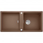 Мийка для кухні прямокутна BLANCO Adon XL 6S SILGRANIT врізна з клапаном-автоматом мускат 523612