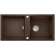 Мийка для кухні прямокутна BLANCO Adon XL 6S SILGRANIT врізна з клапаном-автоматом кава 523613