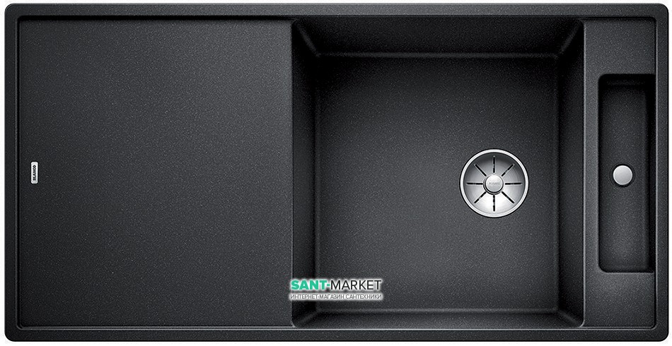 Мийка для кухні прямокутна BLANCO Axia III XL 6 S-F SILGRANIT® антрацит 523526