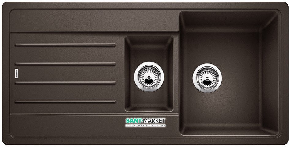 Мийка для кухні прямокутна BLANCO Legra 6S SILGRANIT® кави 522212