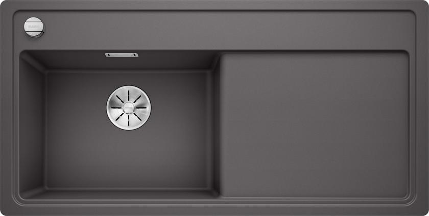 Мийка для кухні прямокутна Blanco Zenar XL 6 S-F SILGRANIT клапан-автомат чаша зліва антрацит 523909