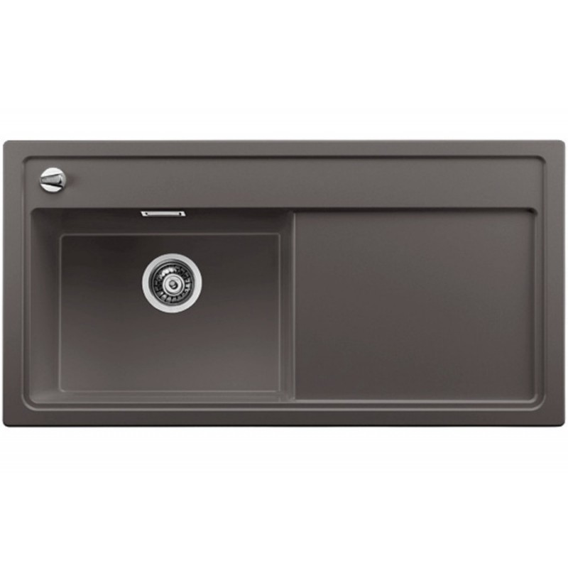 Мойка для кухни прямоугольная Blanco Zenar XL 6 S-F SILGRANIT клапан-автомат  чаша справа  темная скала 523886