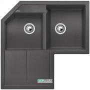 Мийка для кухні кутова BLANCO METRA 9 Е SILGRANIT врізна темна скеля 518888