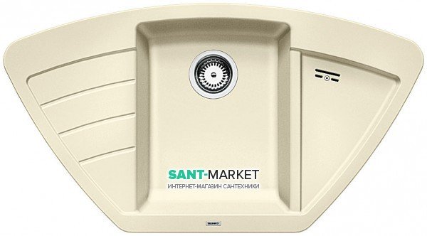 Мойка для кухни угловая BLANCO ZIA 9 E SILGRANIT трапециевидная  врезная  жасмин 514759