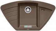 Мийка для кухні кутова BLANCO ZIA 9 E SILGRANIT трапециевидная врізна мускат +521978