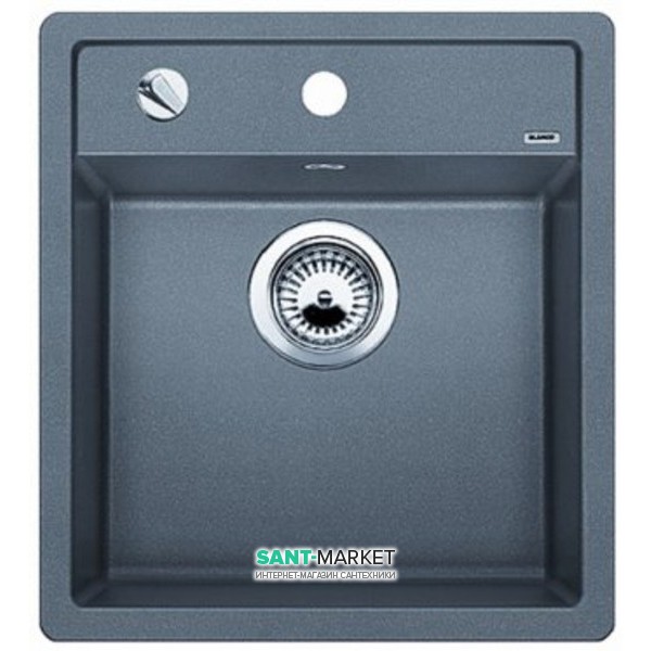 Мойка для кухни квадратная Blanco DALAGO 45-F SILGRANIT клапан-автомат  алюметаллик 517167