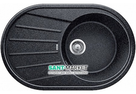 Мойка для кухни овальная BLANCO TAMOS 45 S  врезная  искусственный гранит  антрацит 521390