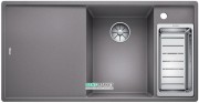 Мойка для кухни прямоугольная BLANCO Axia III 6S SILGRANIT врезная  с клапаном-автоматом  алюметаллик 523474