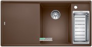 Мийка для кухні прямокутна BLANCO Axia III 6S SILGRANIT врізна з клапаном-автоматом мускат 523470