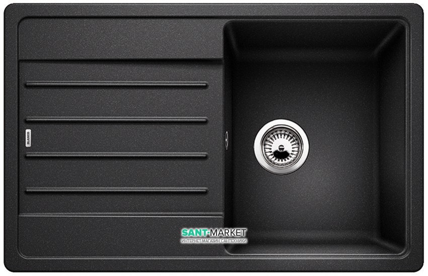 Мойка для кухни прямоугольная BLANCO LEGRA 45 S врезная  искусственный гранит  антрацит 522201