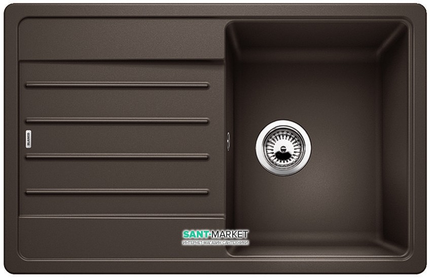 Мойка для кухни прямоугольная BLANCO LEGRA 45 S врезная  искусственный гранит  кофе 522206