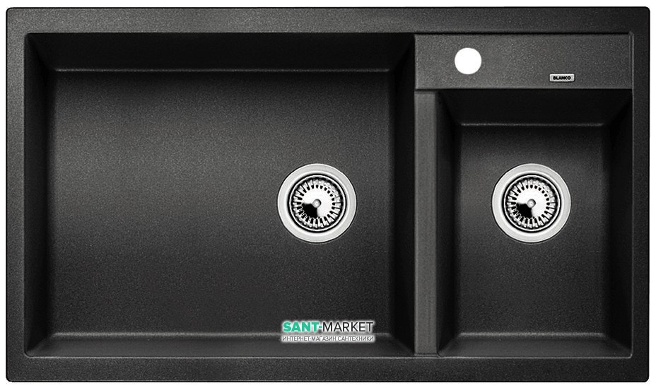 Мойка для кухни прямоугольная BLANCO METRA 9 SILGRANIT  врезная чаша слева  антрацит 513273