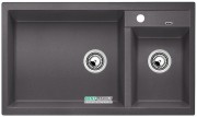 Мойка для кухни прямоугольная BLANCO METRA 9 SILGRANIT  врезная  чаша слева  темная скала 518886