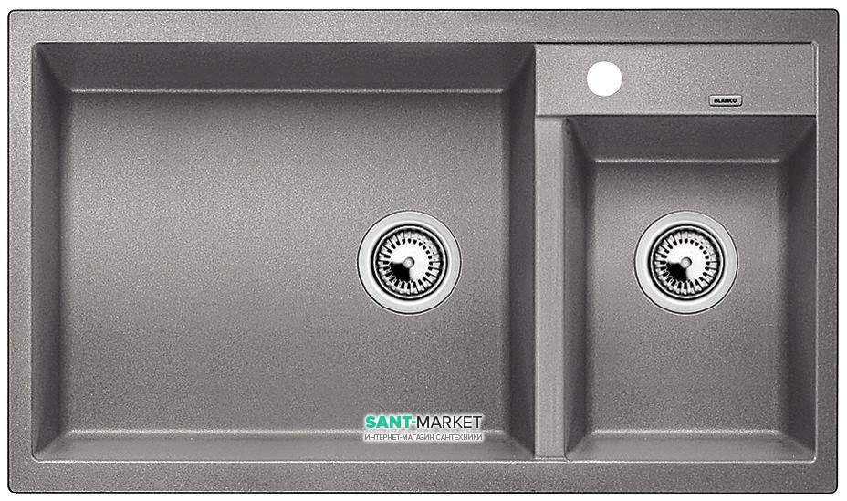 Мойка для кухни прямоугольная BLANCO METRA 9 SILGRANIT  врезная  чаша слева  алюметаллик 513268
