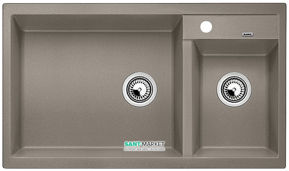 Мойка для кухни прямоугольная BLANCO METRA 9 SILGRANIT  врезная  чаша слева  серый беж 517364