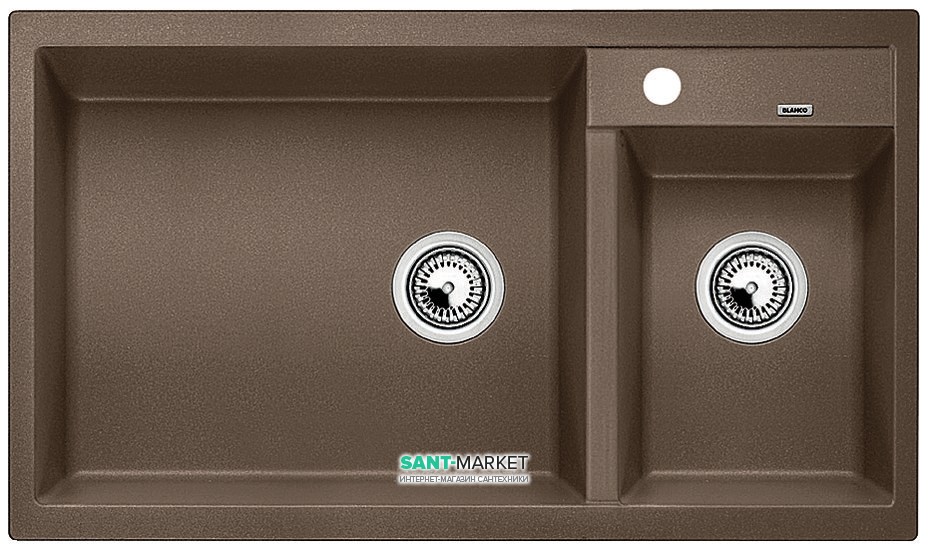 Мойка для кухни прямоугольная BLANCO METRA 9 SILGRANIT  врезная  чаша слева  мускат 521900