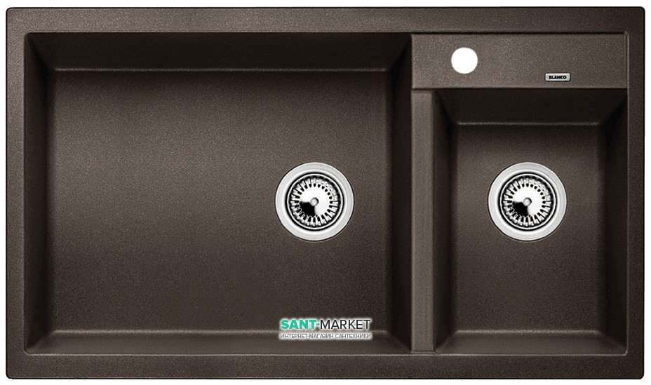 Мойка для кухни прямоугольная BLANCO METRA 9 SILGRANIT  врезная  чаша слева  кофе 515050