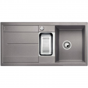 Мойка для кухни прямоугольная Blanco METRA 6 S-F искусственный гранит  2 чаши  алюметаллик 519114