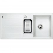 Мойка для кухни прямоугольная Blanco METRA 6 S-F искусственный гранит  2 чаши  белый 519115