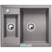 Мойка для кухни прямоугольная Blanco METRA 6 F искусственный гранит  2 чаши  алюметаллик 519135