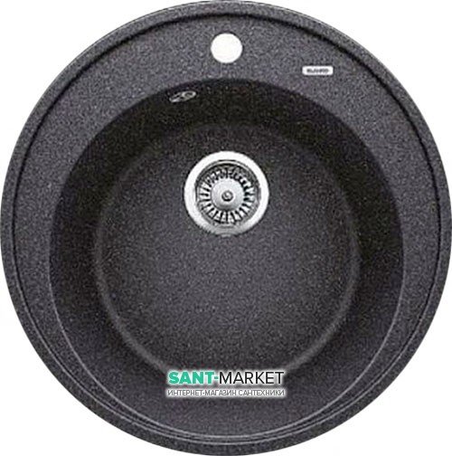 Мойка для кухни круглая BLANCO RIONA 45 врезная  искусственный гранит  антрацит 521396