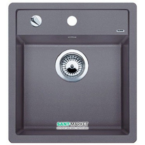 Мийка для кухні квадратна Blanco DALAGO 45-F SILGRANIT клапан-автомат темна скеля 518847