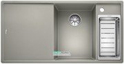 Мойка для кухни прямоугольная BLANCO Axia III 6S SILGRANIT врезная  с клапаном-автоматом  жемчужный 523476