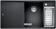 Мойка для кухни прямоугольная BLANCO Axia III 6S SILGRANIT врезная  с клапаном-автоматом  антрацит 523462