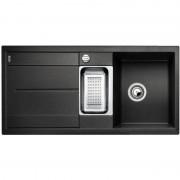 Мойка для кухни прямоугольная Blanco METRA 6 S-F клапан-автомат  2 чаши  антрацит 519113