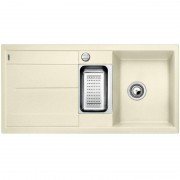 Мийка для кухні прямокутна Blanco METRA 6 S-F штучний граніт 2 чаші жасмин 519116
