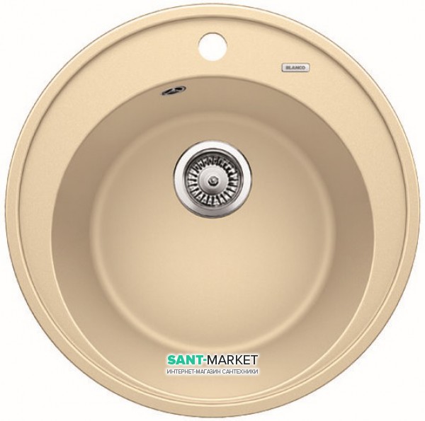 Мойка для кухни круглая Blanco RIONA 45 врезная  искусственный гранит  шампань 521400