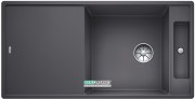 Мойка для кухни прямоугольная BLANCO Axia III XL 6S SILGRANIT врезная  с клапаном-автоматом  темная скала 523501