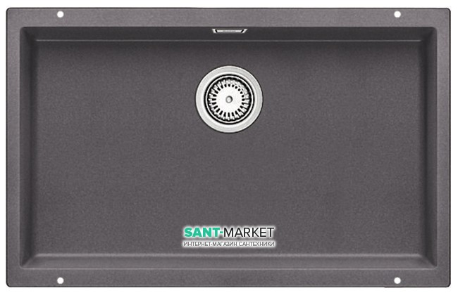 Мийка для кухні прямокутна BLANCO SUBLINE 700-U SILGRANIT під стільницю темна скеля 523443