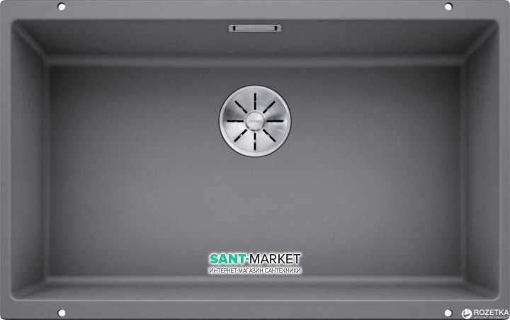 Мийка для кухні прямокутна BLANCO SUBLINE 700-U SILGRANIT під стільницю алюметаллик 523444