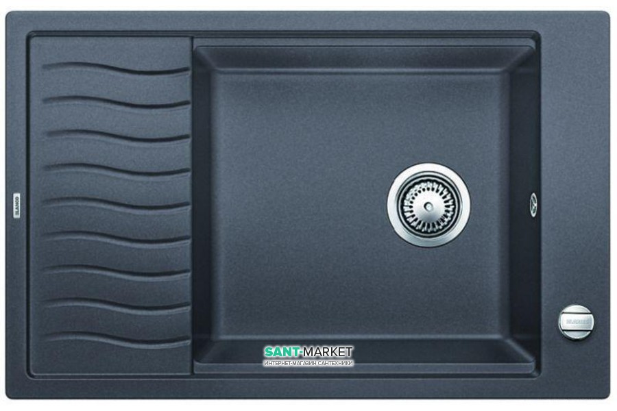Мийка для кухні прямокутна Blanco ELON XL 6 S-F штучний граніт обертаємося темна скеля 524855