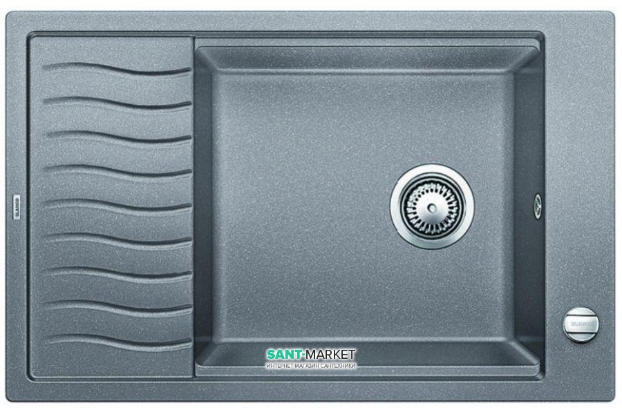 Мийка для кухні прямокутна Blanco ELON XL 6 S-F штучний граніт обертаємося алюметаллик 524856