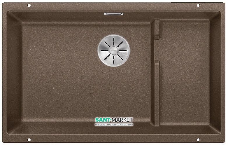 Мойка для кухни прямоугольная BLANCO SUBLINE 700-U Level SILGRANIT под столешницу  мускат 523546