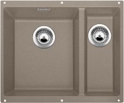 Мойка для кухни прямоугольная BLANCO SUBLINE 340/160-U SILGRANIT под столешницу  чаша слева  серый беж 523556