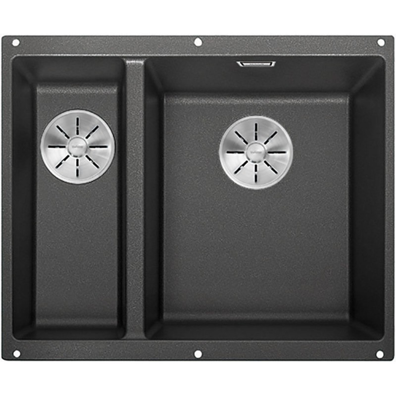 Мойка для кухни прямоугольная BLANCO SUBLINE 340/160-U SILGRANIT под столешницу  чаша справа  антрацит 523558