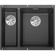 Мойка для кухни прямоугольная BLANCO SUBLINE 340/160-U SILGRANIT под столешницу  чаша справа  антрацит 523558