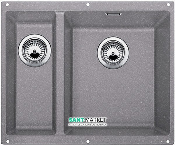 Мойка для кухни прямоугольная BLANCO SUBLINE 340/160-U SILGRANIT под столешницу  чаша справа  алюметаллик 523560