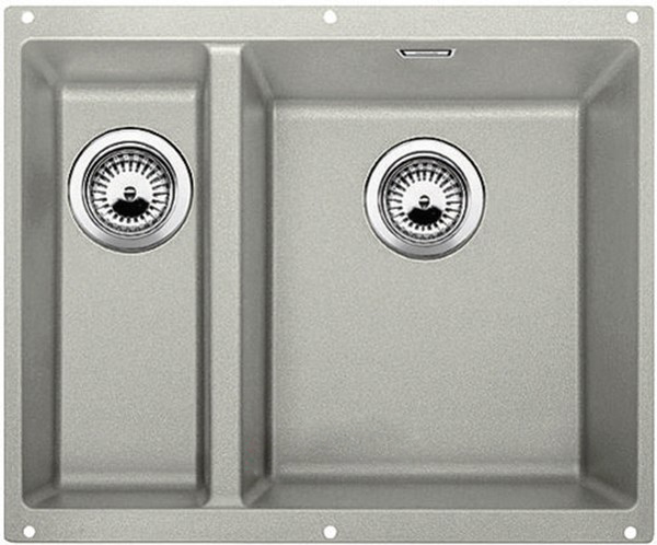 Мойка для кухни прямоугольная BLANCO SUBLINE 340/160-U SILGRANIT под столешницу  чаша справа  жемчужный 523561