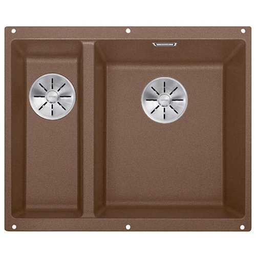 Мойка для кухни прямоугольная BLANCO SUBLINE 340/160-U SILGRANIT под столешницу  чаша справа  мускат 523566