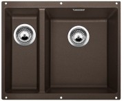 Мойка для кухни прямоугольная BLANCO SUBLINE 340/160-U SILGRANIT под столешницу  чаша справа  кофе 523567