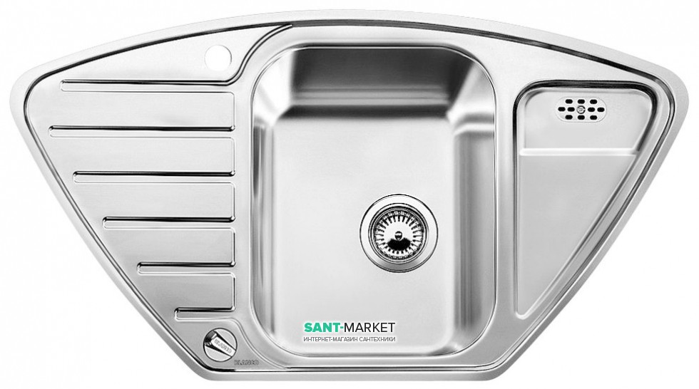 Мойка для кухни угловая Blanco Lantos 9 E-IF нержавеющая сталь полированная 516277