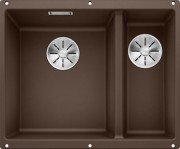 Мойка для кухни прямоугольная BLANCO SUBLINE 340/160-U SILGRANIT под столешницу  чаша слева  кофе 523557