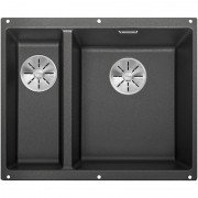 Мойка для кухни прямоугольная BLANCO SUBLINE 340/160-U SILGRANIT под столешницу  чаша справа  антрацит 523558