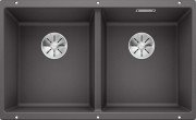 Мойка для кухни прямоугольная BLANCO SUBLINE 350/350-U SILGRANIT под столешницу  темная скала 523575