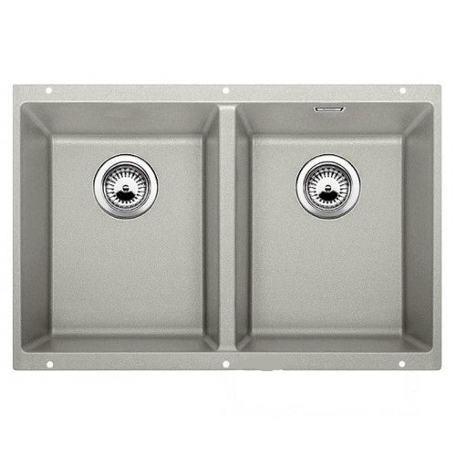 Мойка для кухни прямоугольная BLANCO SUBLINE 350/350-U SILGRANIT под столешницу  жемчужный 523577